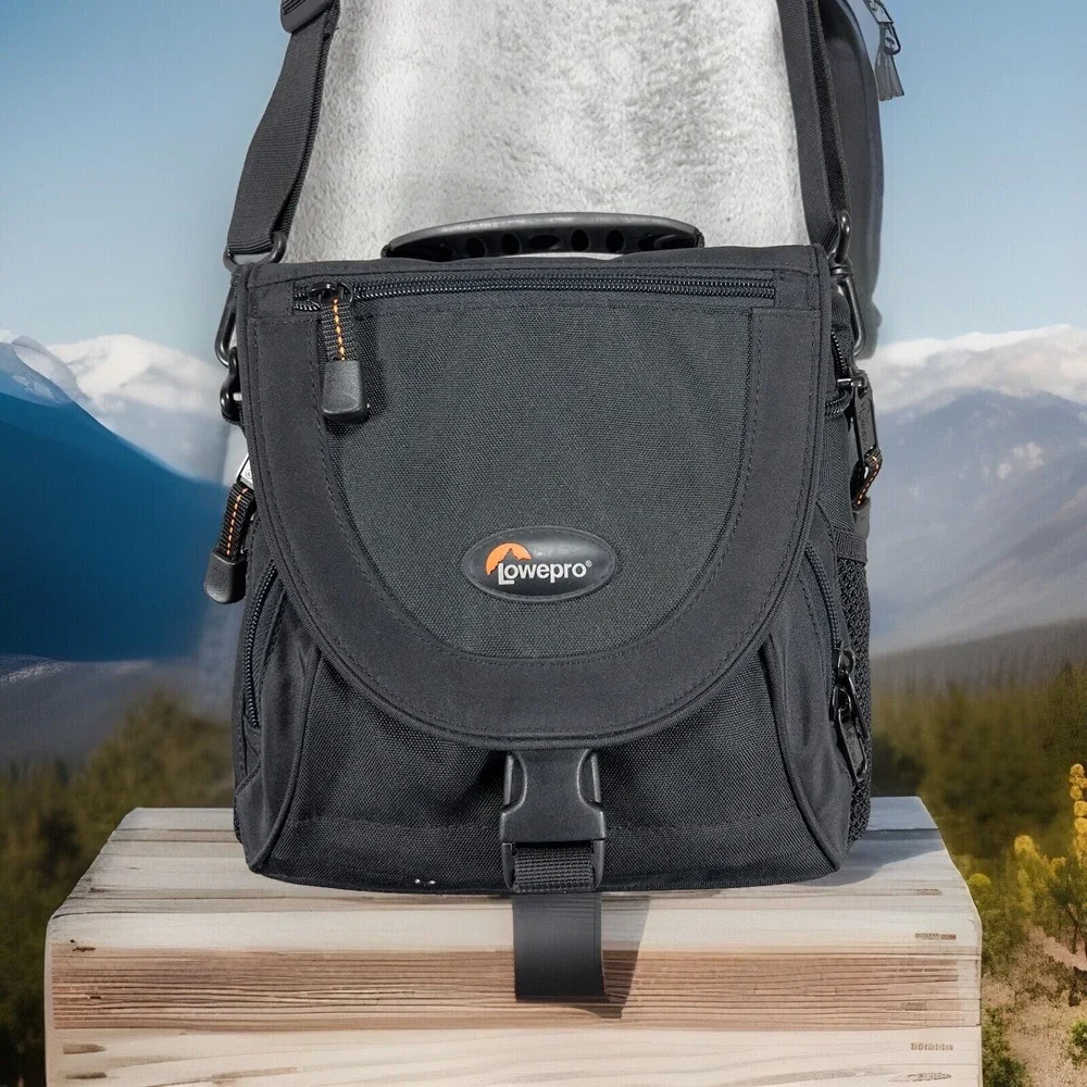 Lowepro Nova 2 AW Camera Bag - Black - Rain cover, strap, inner dividers